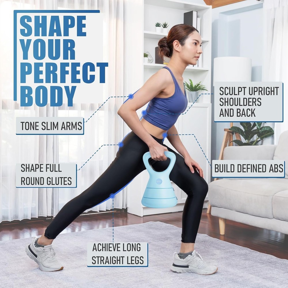 15LB Adjustable Kettlebell Set 3-in-1 Adjustable Weights Wide Triangle Handle