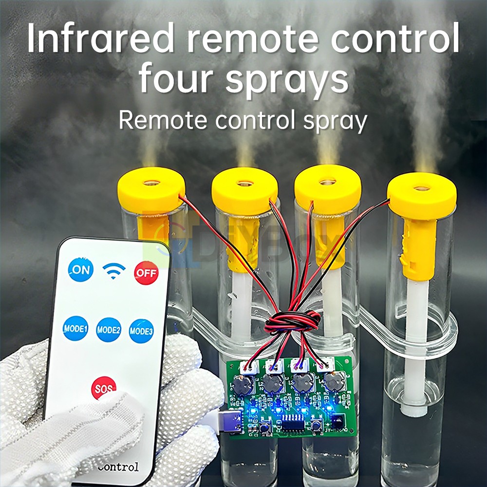 Type-C DC5V Ultrasonic Mist Maker Atomizing Module Humidifier DIY Kits + Remote