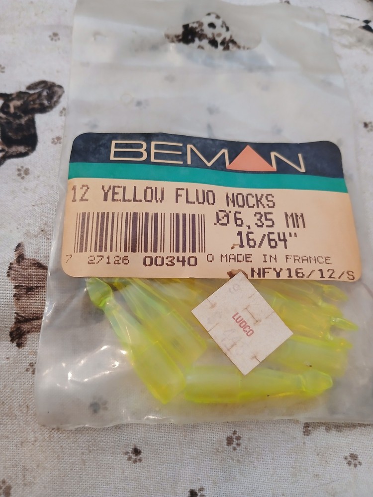 Nocks Beman 6.35 mm Fluorescent yellow (12)