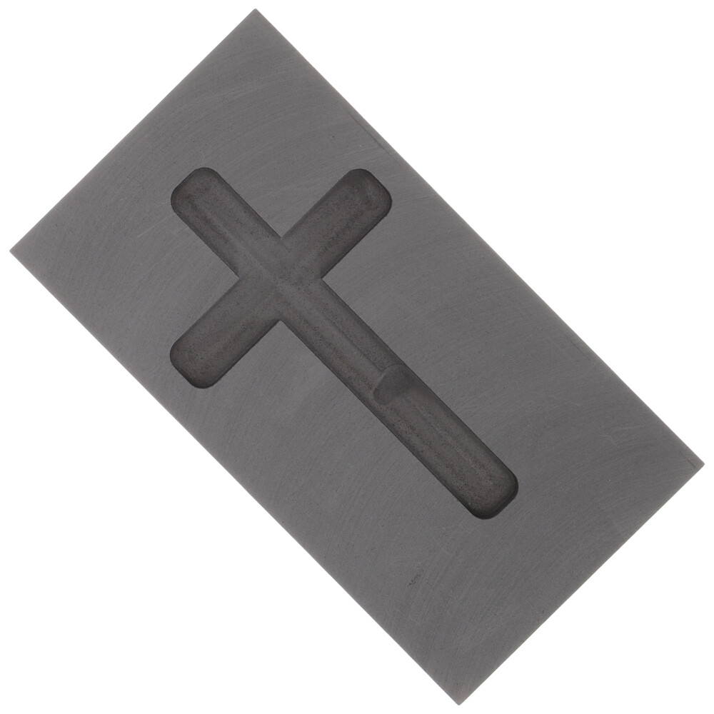 Cross Shape Graphite Ingot Mold Casting Mold for Melting Refining Gold Silver
