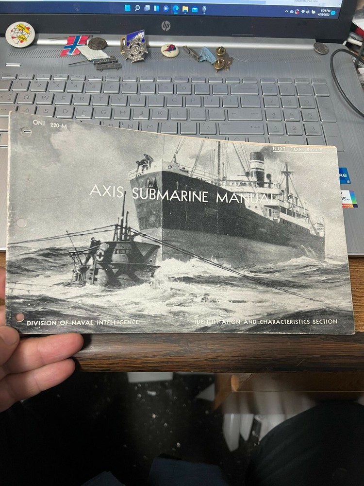 WW2 ONI RESTRICTED Axis Submarine Manual enemy sub operations and uses