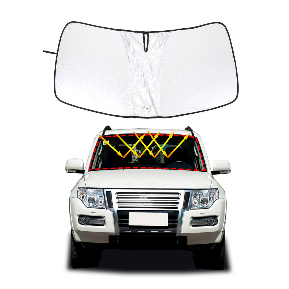 Fits 2009-2019 Mitsubishi Montero Foldable Windshield Sun Shade Dash Protection
