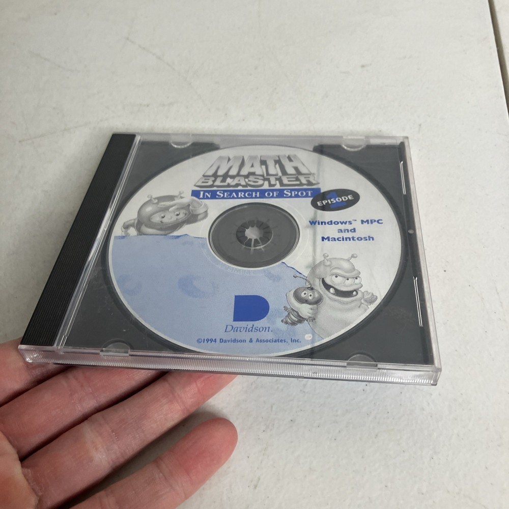 Math Blaster In Search Of Spot PC MAC CD alien problems fractions division game!