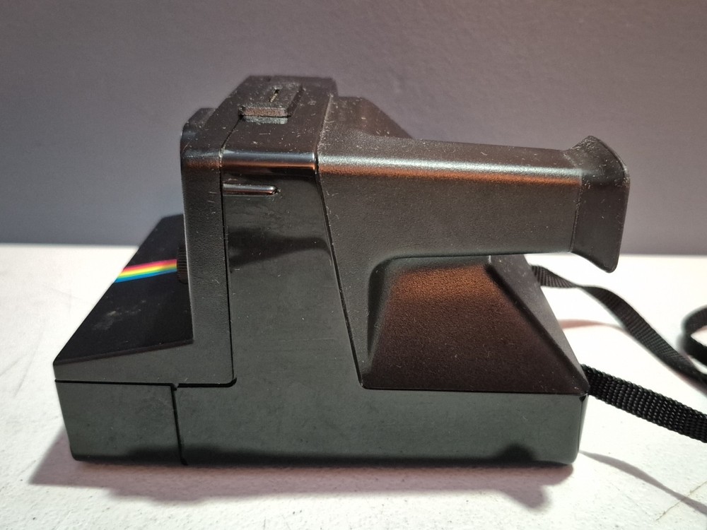 Polaroid Time-Zero One Step Rainbow Striped Polaroid Land Camera W/Case-READ*