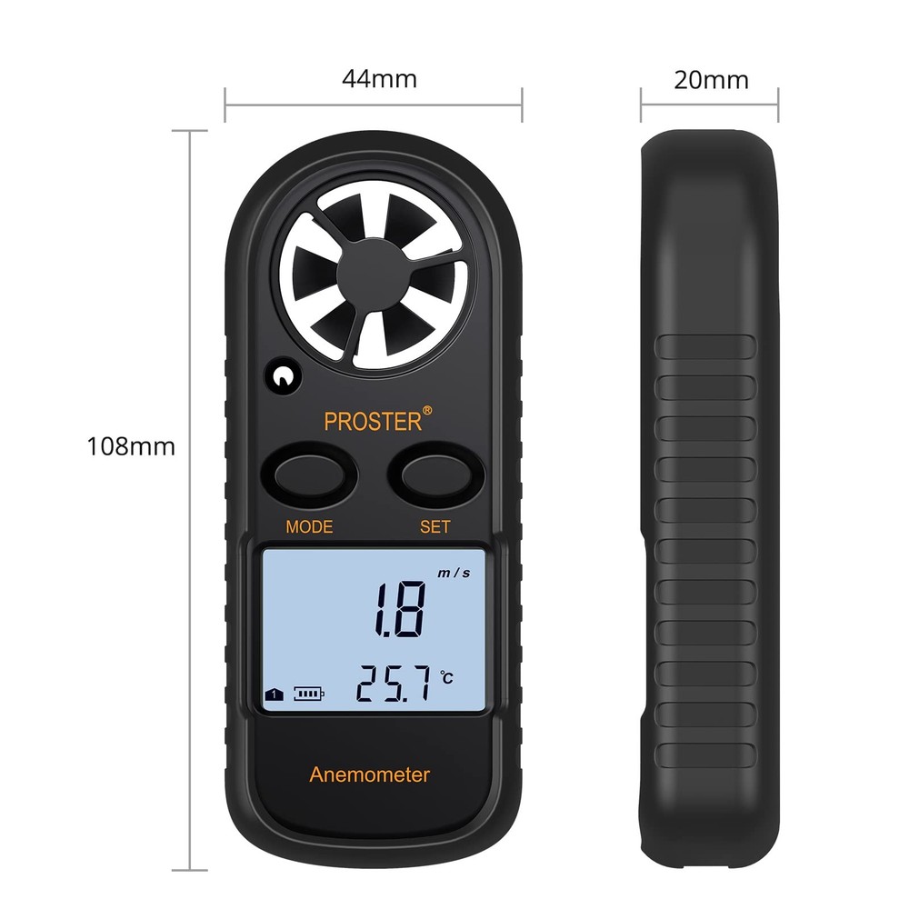 Anemometer Digital LCD Wind Speed Meter Air Flow Speed...
