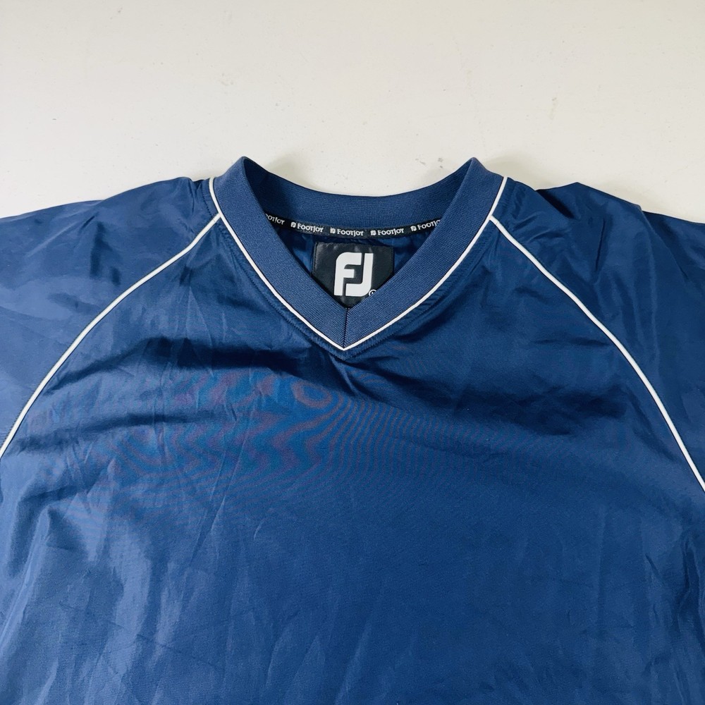 Footjoy Windbreaker Short Sleeve Golf Pullover Navy Blue Men’s Size Large