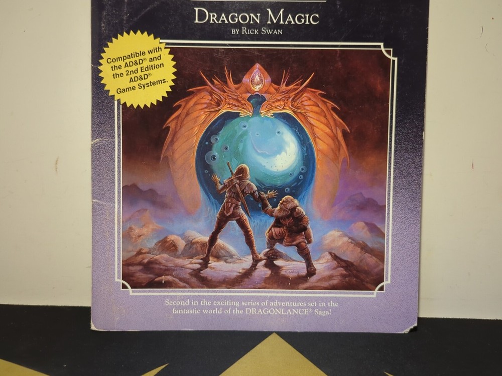 TSR Dragonlance DLE2 Dragon Magic 9244 Advanced Dungeons & Dragons With Map