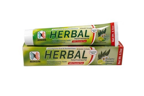 2 Pack Ninon Herbal Toothpaste 100% Fluoride Free