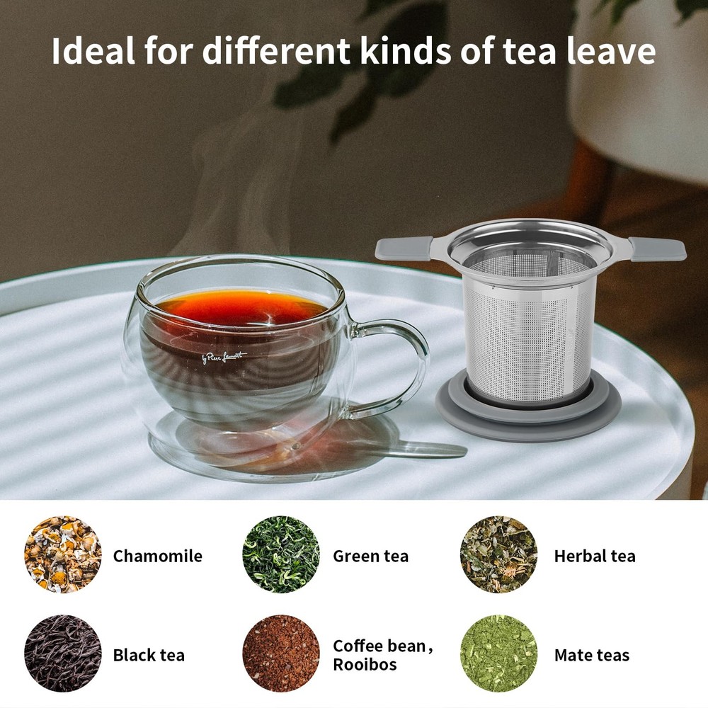 Ohtomber Tea Infuser Strainers, Stainless Steel Loose Leaf Tea Strainer Step...