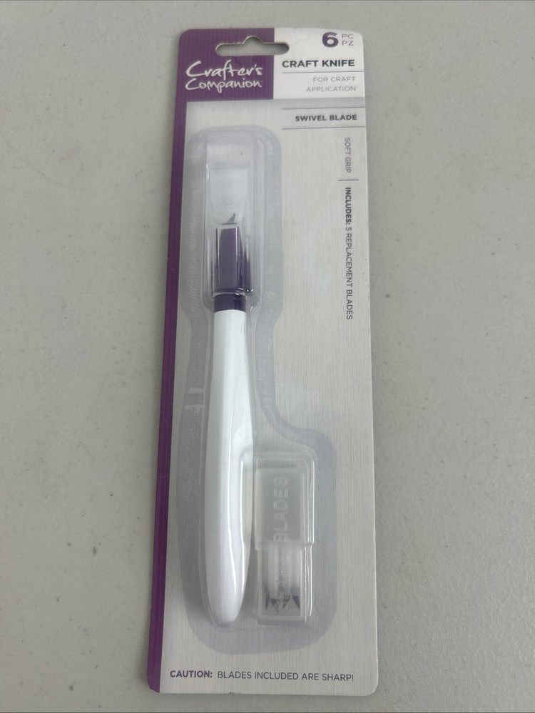 Soft Grip Craft Knife Set (Straight) - Includes 5 Replacement Blades - Perfec...