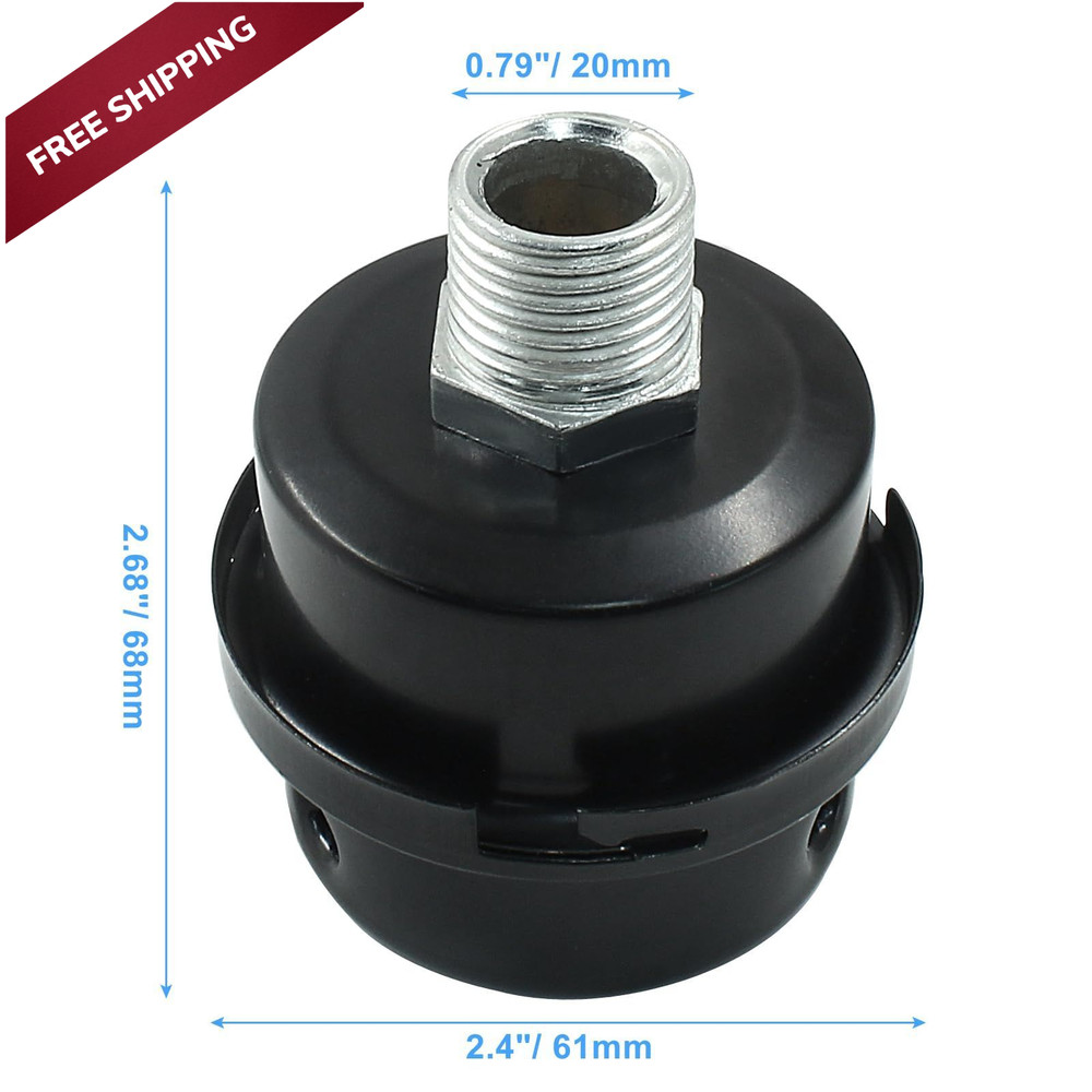 Hordion 2 Pack Air Compressor Silencer, 1/2" Thread