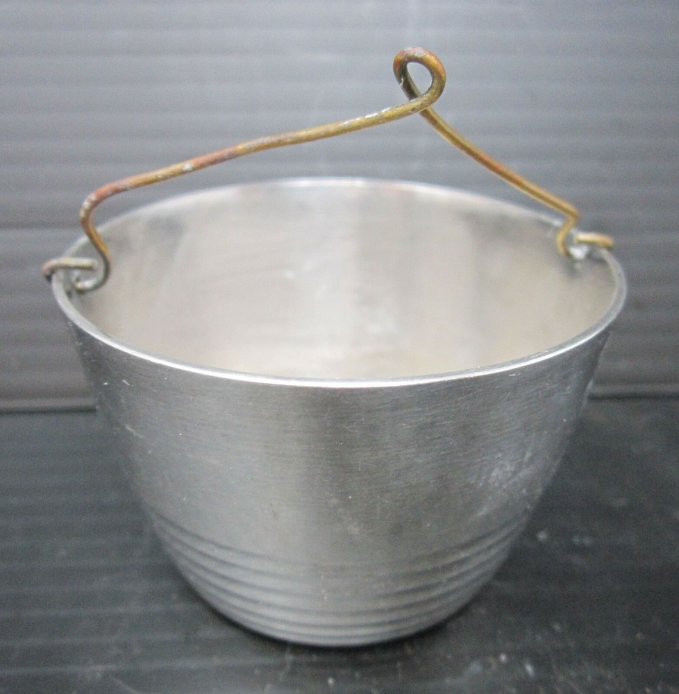 Antique French Tea Strainer Bucket Silverplate