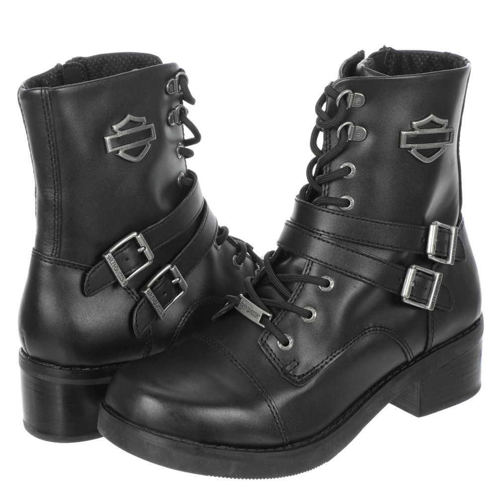 Womens Black Harley Boots Size 9.5