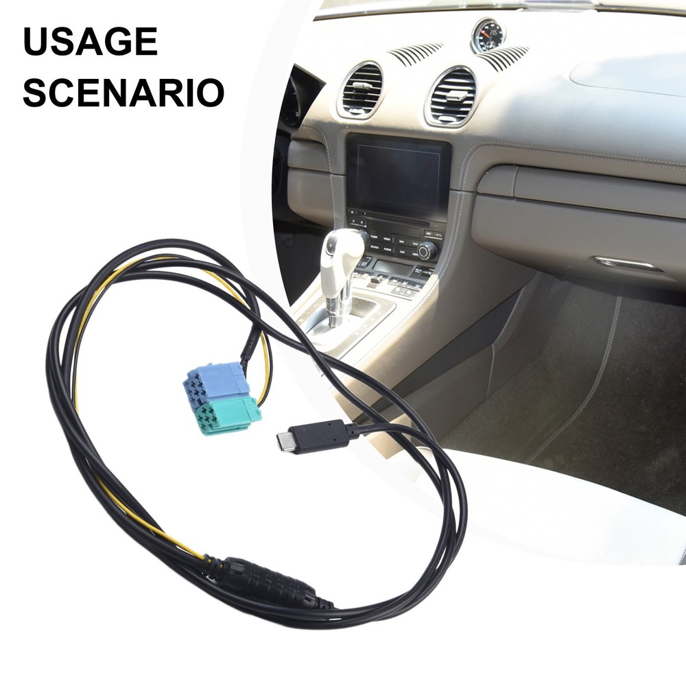 For BECKER Audio CD Player TYPEC Audio Input Cable AUX Audio+Charging Cable