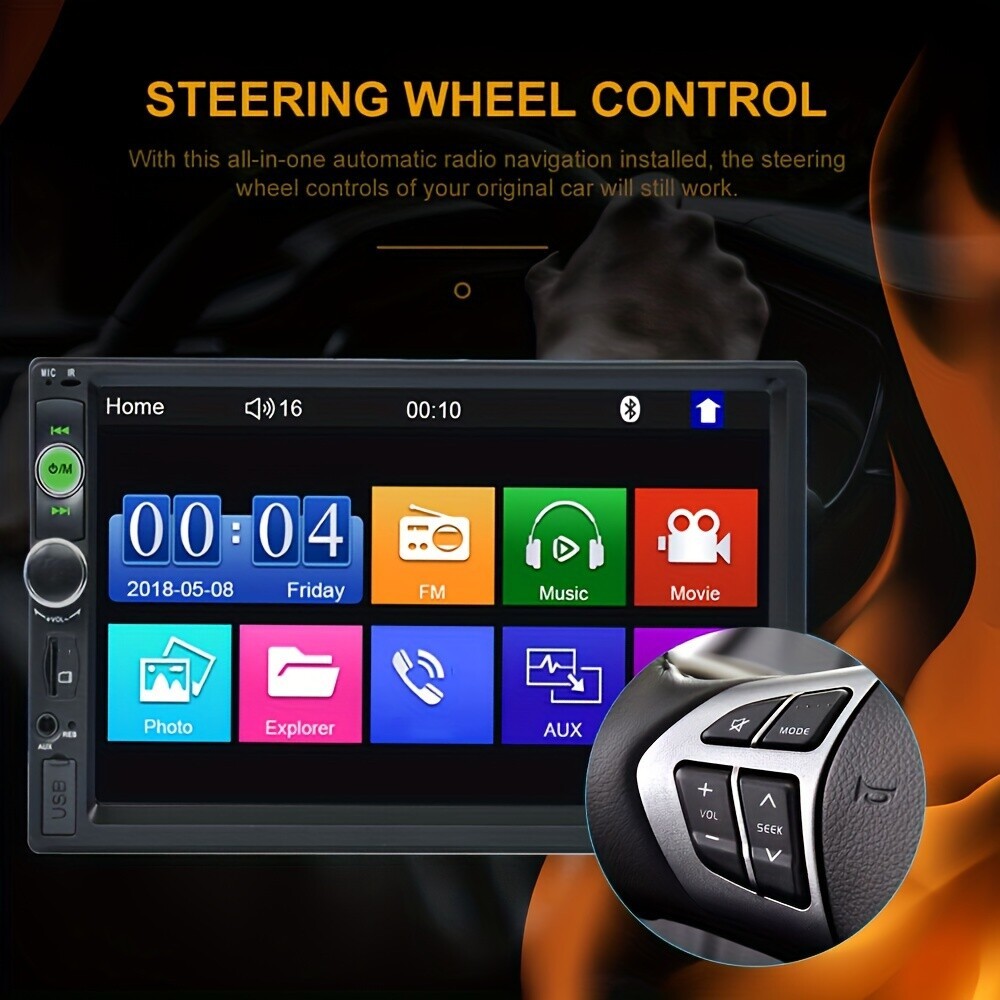 MP5 Car Player 2 Din 7 Inch Touch Screen Car Stereo Bluetooth + Backup Camera^