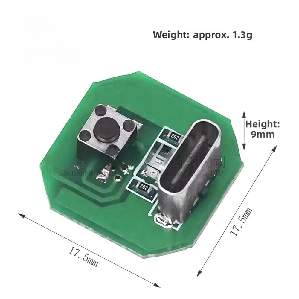 For 10W LED Flashlight Driver PCB Green Board Type C Charging Touch Function