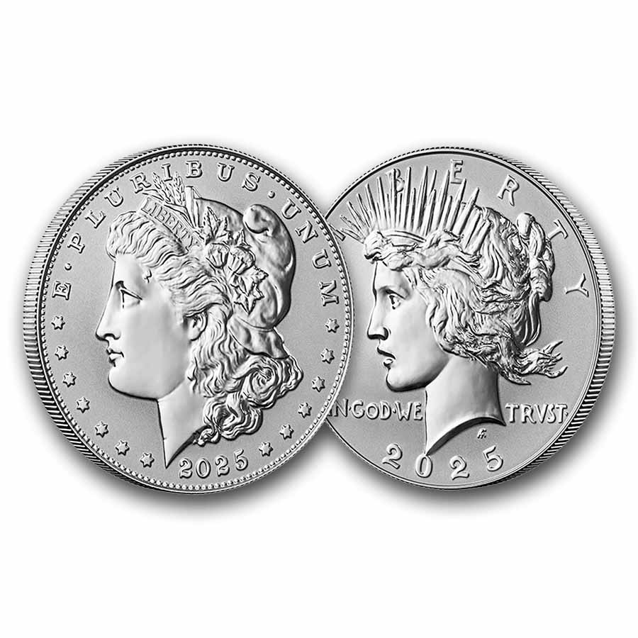 2025-S Morgan & Peace Silver Dollar Reverse Proof Set (Box & COA)