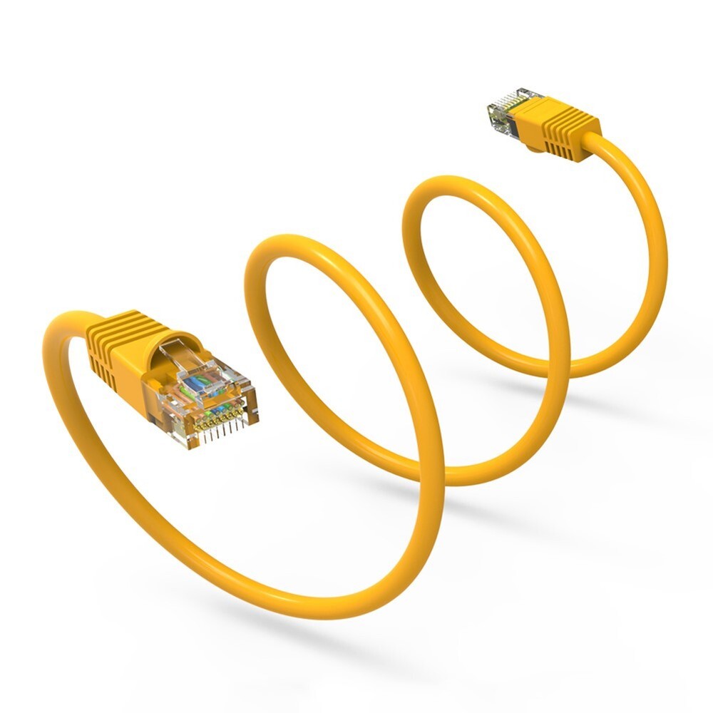 40FT CAT6 RJ45 Network LAN Ethernet UTP Patch Cable Copper Wire Snagless Yellow