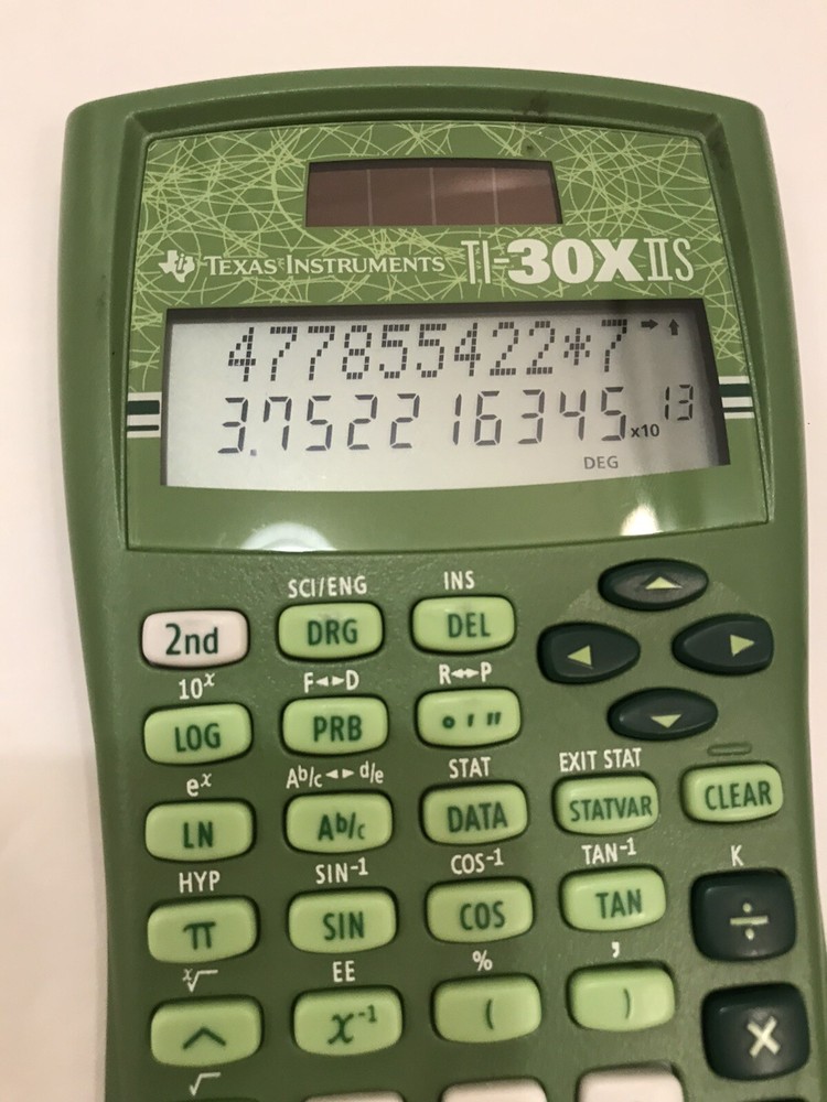 TEXAS INSTRUMENT TI 30XIiS Calculator Programmable Green Luxury Tech