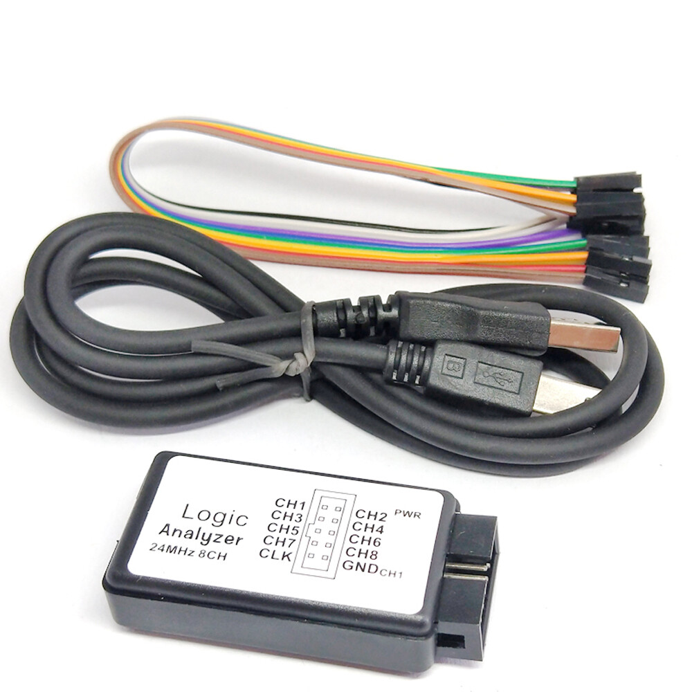 USB Logic Analyzer 24M 8CH Microcontroller ARM FPGA Debug Tool 24MHz, I2D7