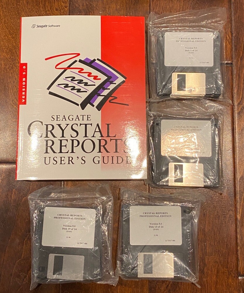 SEAGATE CRYSTAL REPORTS PROFESSIONAL 5.0 PC SQL DATABASES 16Bit 3.5" DISKS B4509