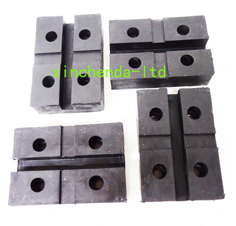 RECTANGULAR RUBBER ARM PAD FOR GLOBE LIFT -SET OF 4 PADS- RECTANGLE 4 BOLT STYLE