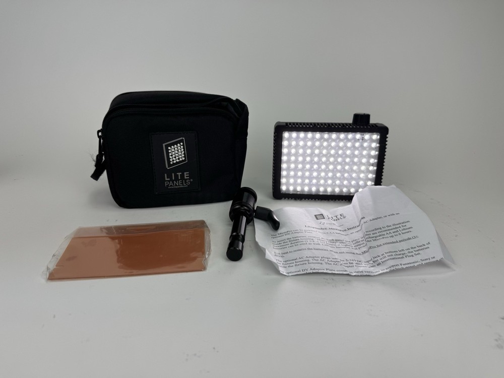Litepanels MicroPro LED Camera Light Lite Panels Micro Pro with case