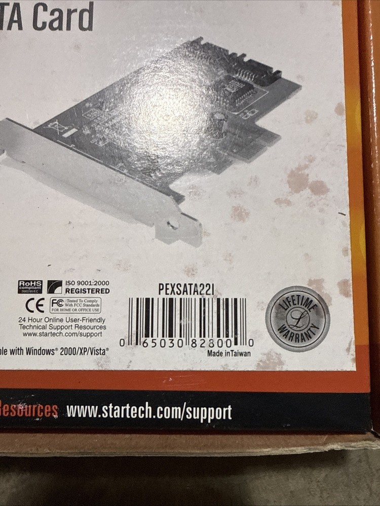 New StarTech.com 2 Port PCIe SATA II Controller Card