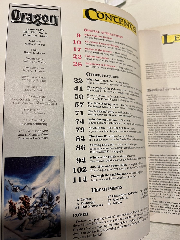 TSR Dragon Magazine #178