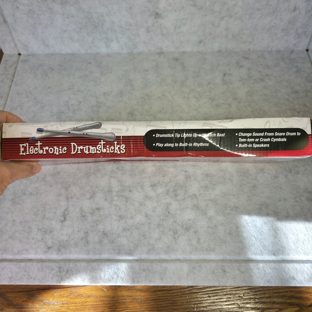 Electronic Rhythm Drumsticks Light Up LED Tips Built in Speakers & Rhythms