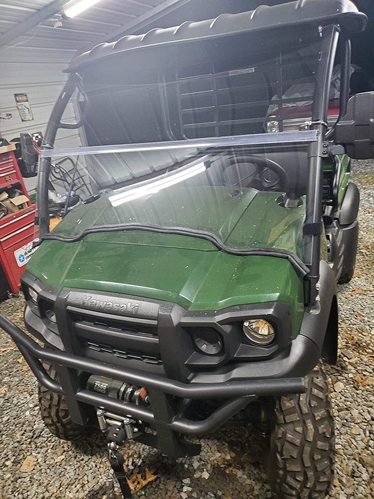 2017-25 Kawasaki Mule SX,XC Front Folding Fold Windshield -1/4 THICK!