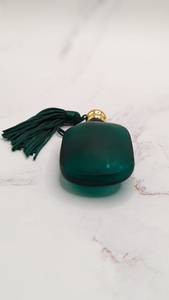 Emerald Green Decorative Bottle And Beaded Hanging Bird