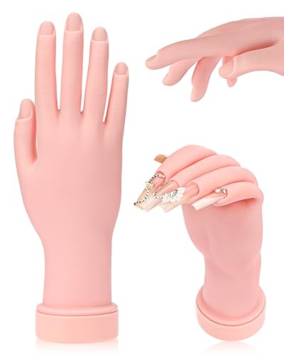 Flexible Acrylic Nail Practice Hand - Soft Touch Mannequin for Beginners