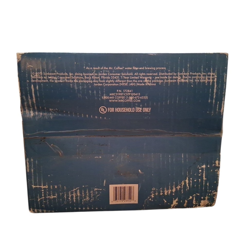 Mr. Coffee 12C Teal Blue Metallics Programmable Coffeemaker Auto Shut Off READ