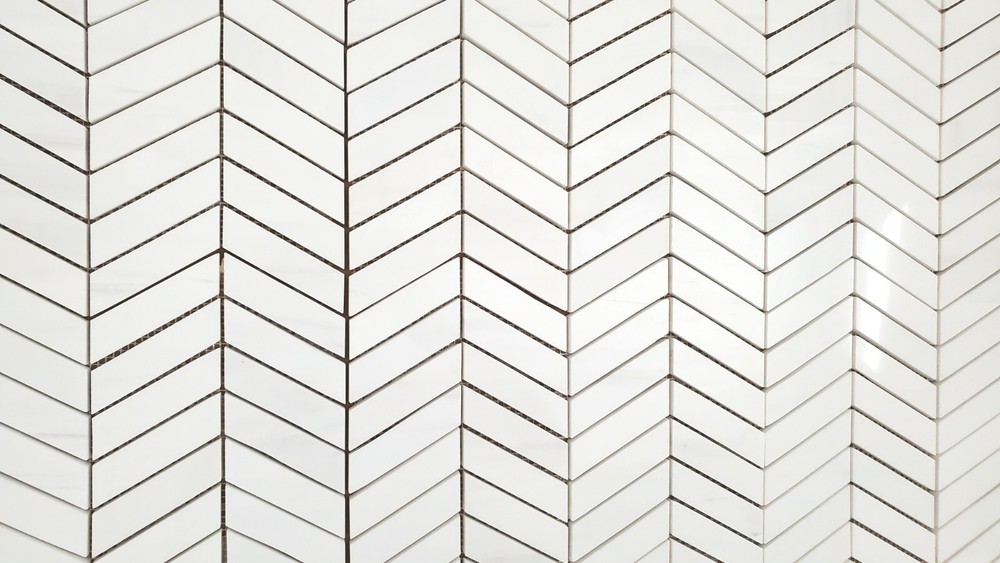 Chevron Dolomit Polished Marble Mosaic Tile
