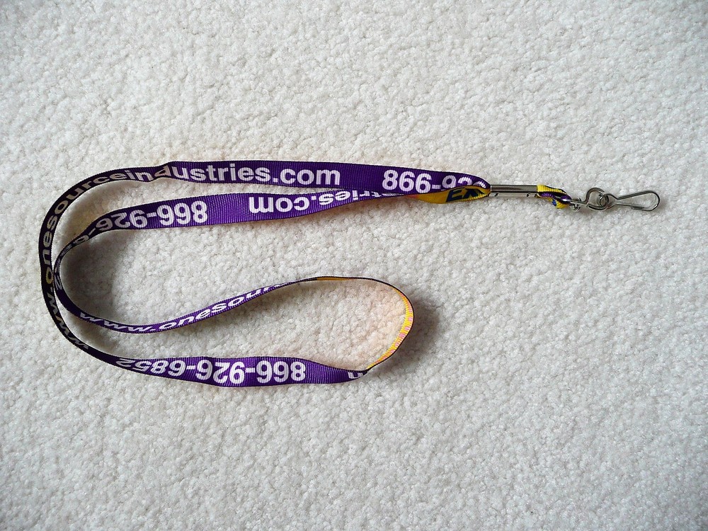 Multicolor Flat Lanyard ID Holder - 37" x 1/2" - "One Source Industries"