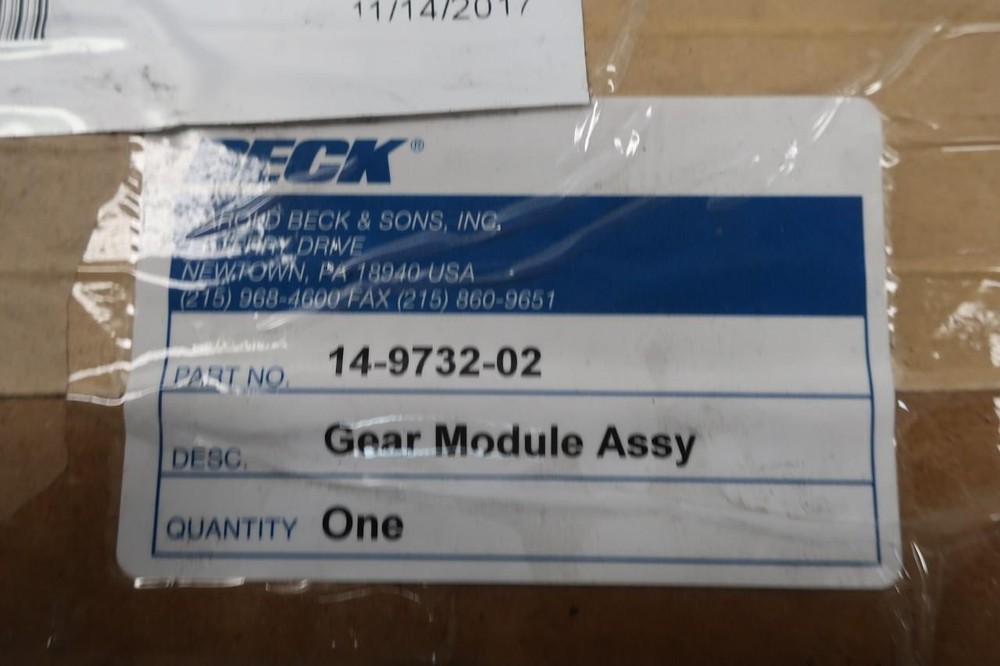 Beck 14-9732-02 Gear Module Assembly