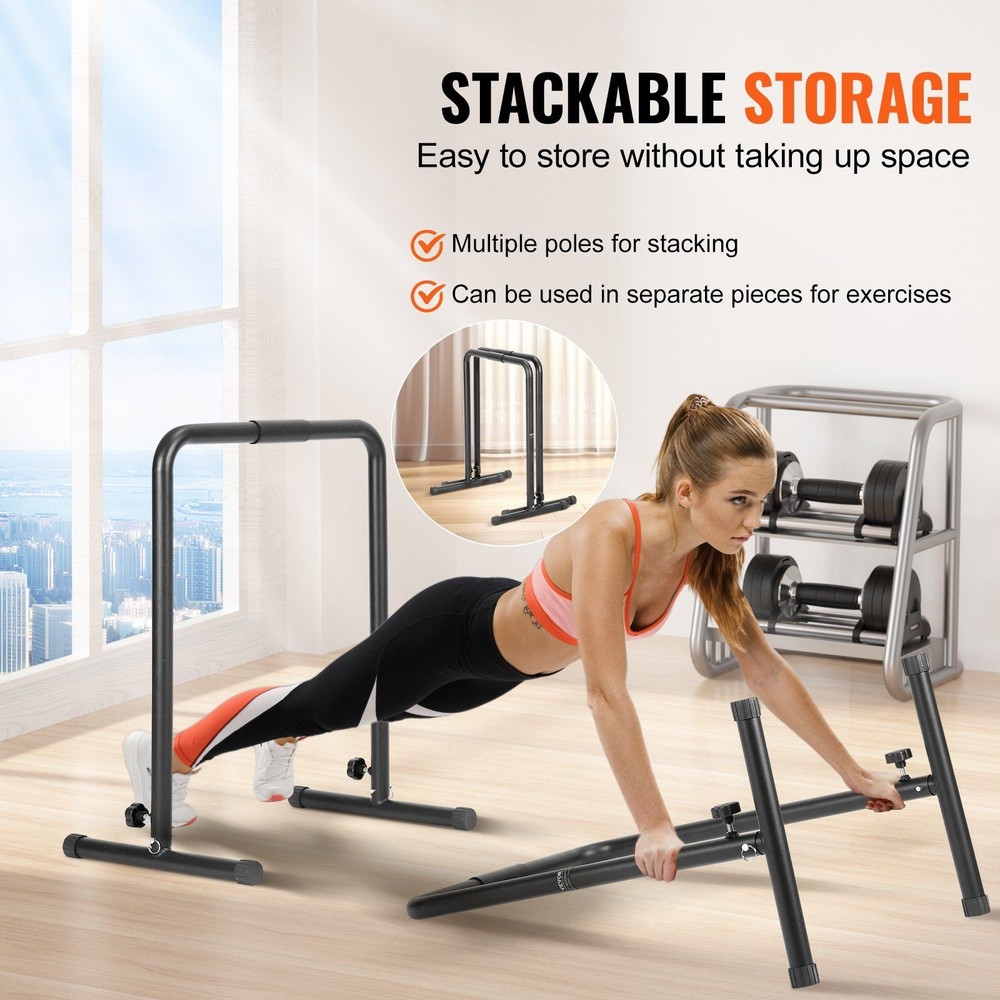 Wide Base Dip Stand 440lb Load Capacity for Stability During Movements