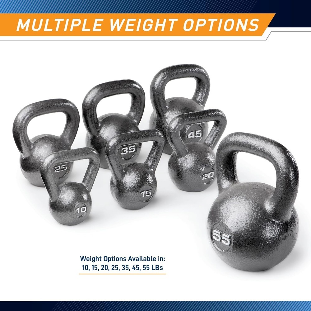 Rust-Resistant Hammertone Kettlebell 10 lbs - Ergonomic Design for Secure Grip