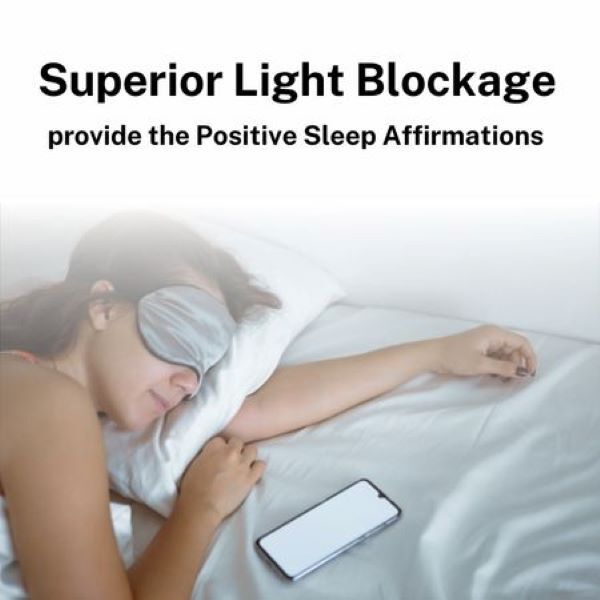 Premium Silk Sleep Mask - 360° Light Blocking, Soft & Breathable Adjustable