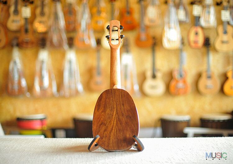 Bright Sun Solid Koa Pineapple Soprano Ukulele (Abalone Inlay)
