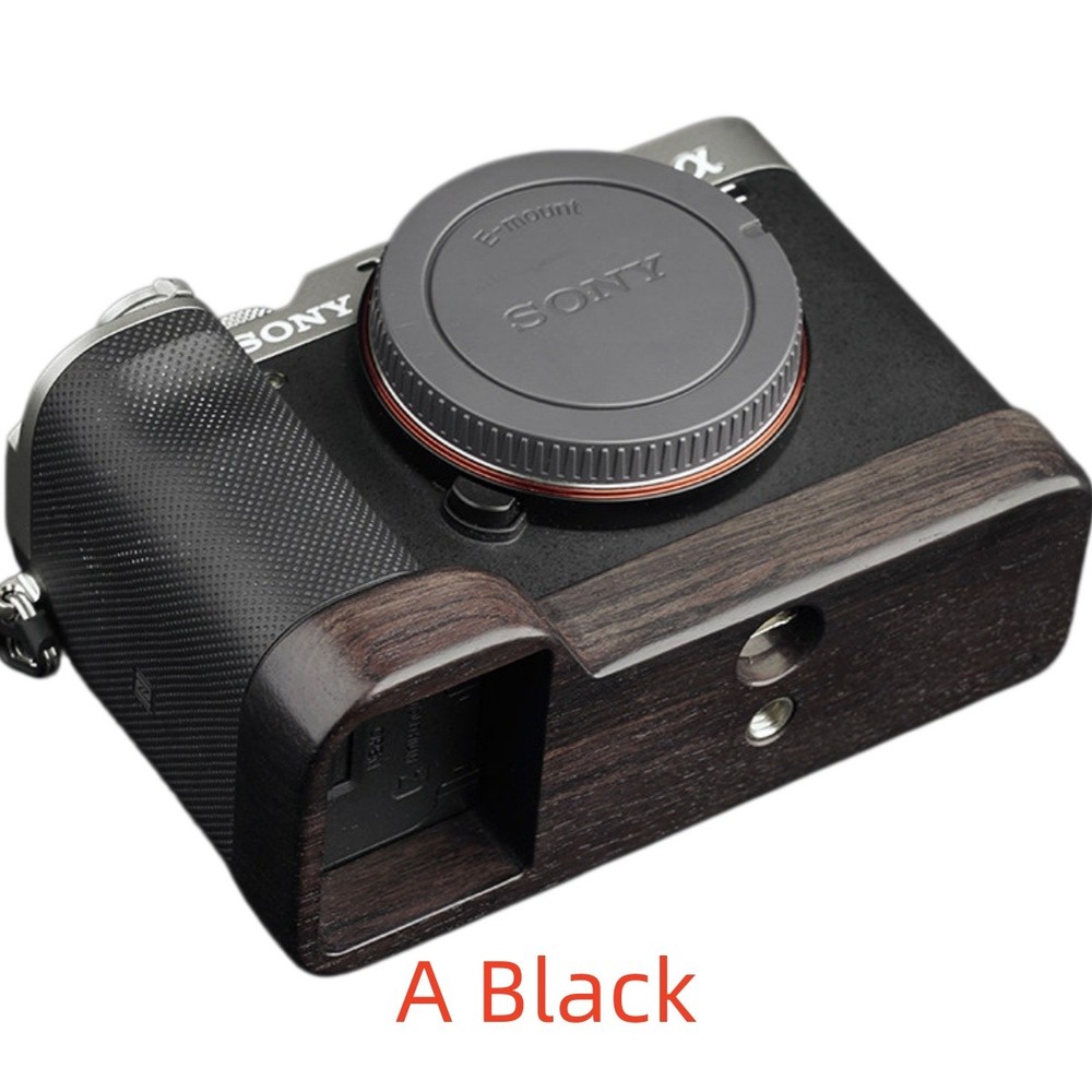 For Sony A7C Bottom Grip Handmade Wood Camera Base Plate