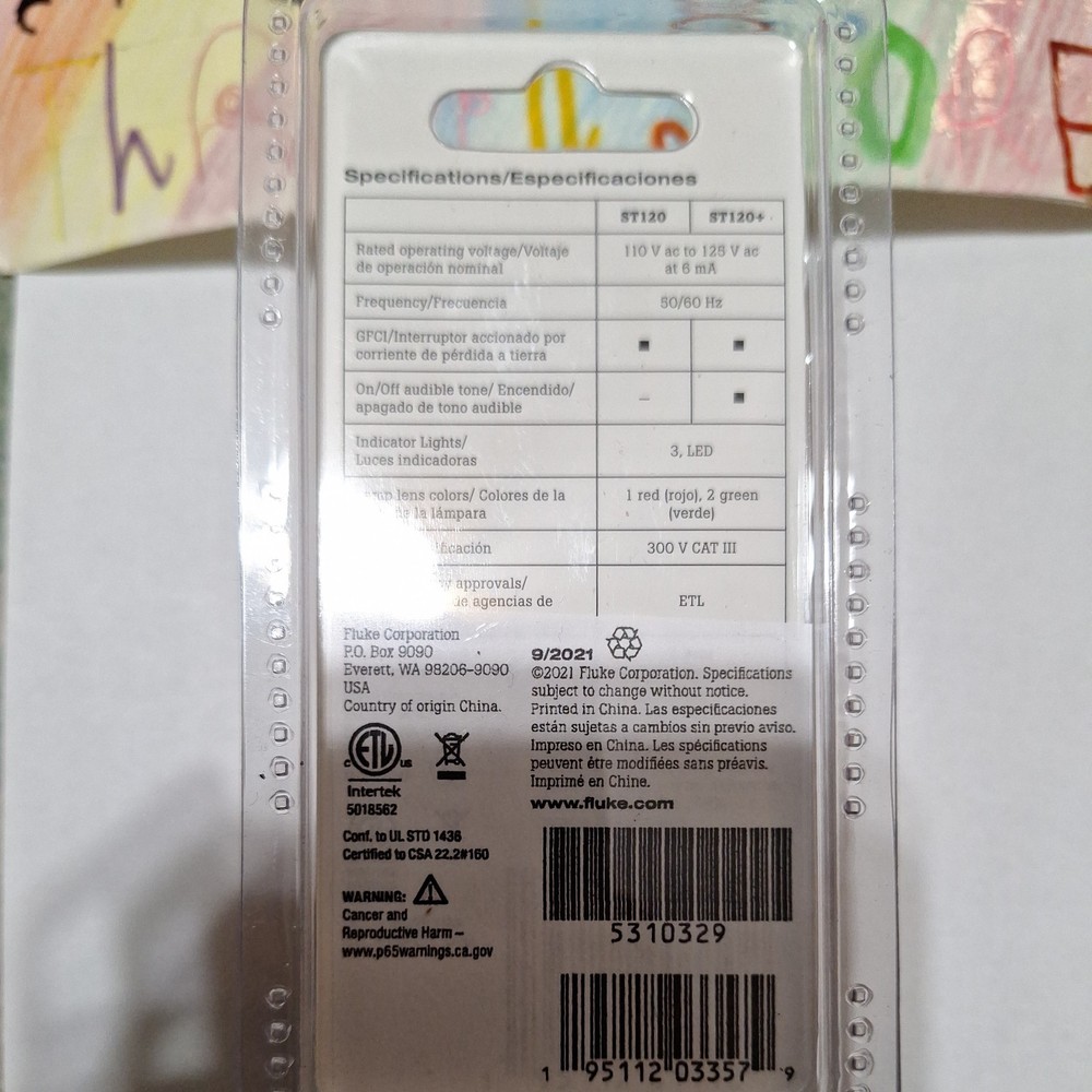 Fluke ST120 GFCI Socket Tester Without Beeper