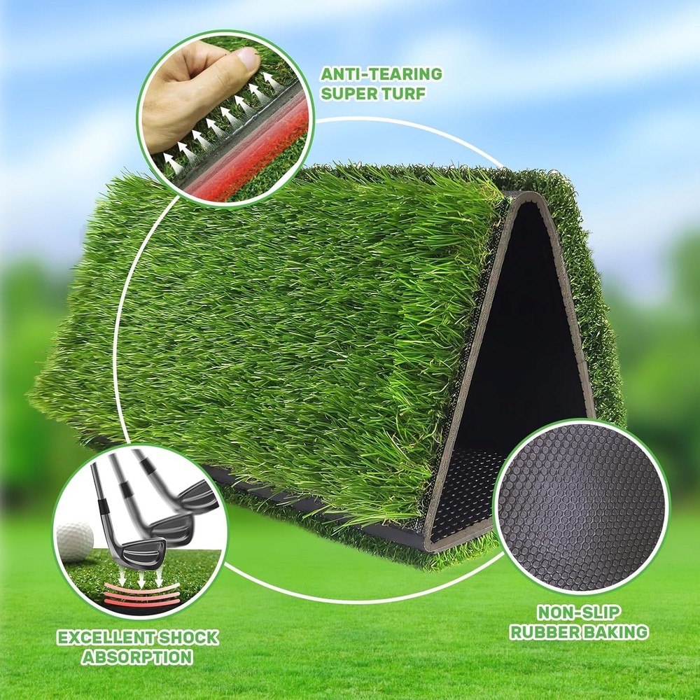 Golf Hitting Mat, Golf Training Mat for Swing Path Feedback Detection Batting...