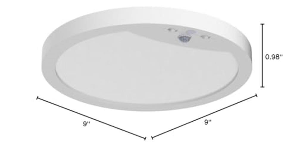 Hard-Wired Motion Sensor Ceiling Lights, 9in 20W Flush Mount Motion LED