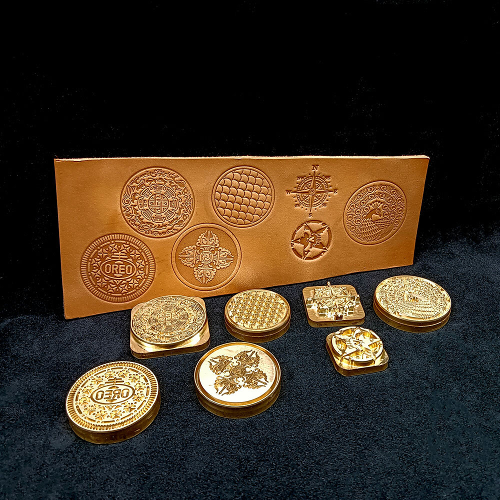 Custom made Solid Brass Stamp Leather Craft Woodwork Cake Stamping DIY Tools