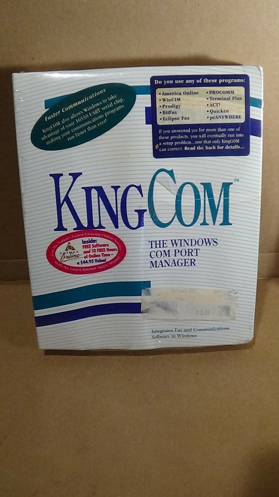 KingCom Windows Port Manager New in Box Sealed Vintage Computer Software Program