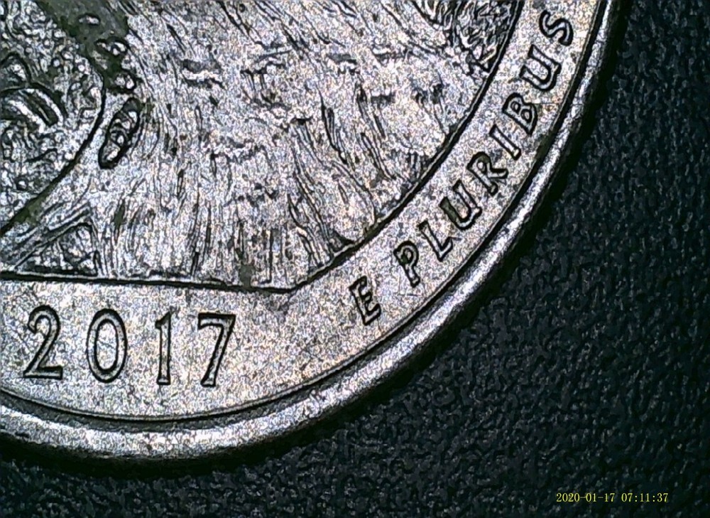 2017-P Ozark Riverways Quarter DDR Error Coin