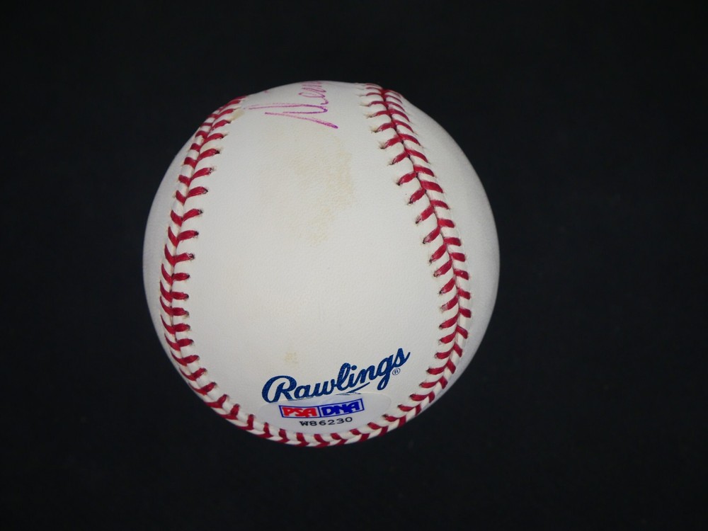 DENNIS LAMP SIGNED OMLB BASEBALL WITH PSA COA