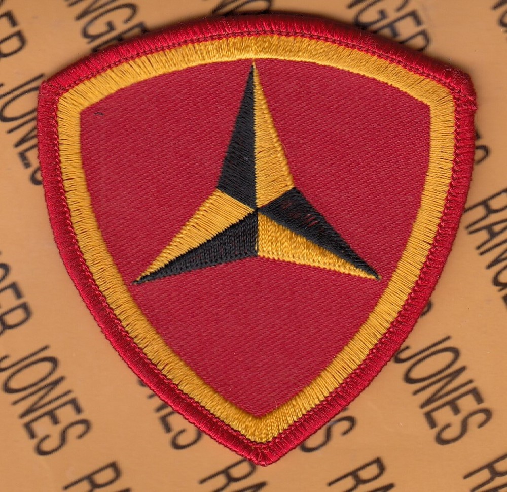 USMC Marine Corps 3rd MARINE DIVISION ~3" woven patch m/e K